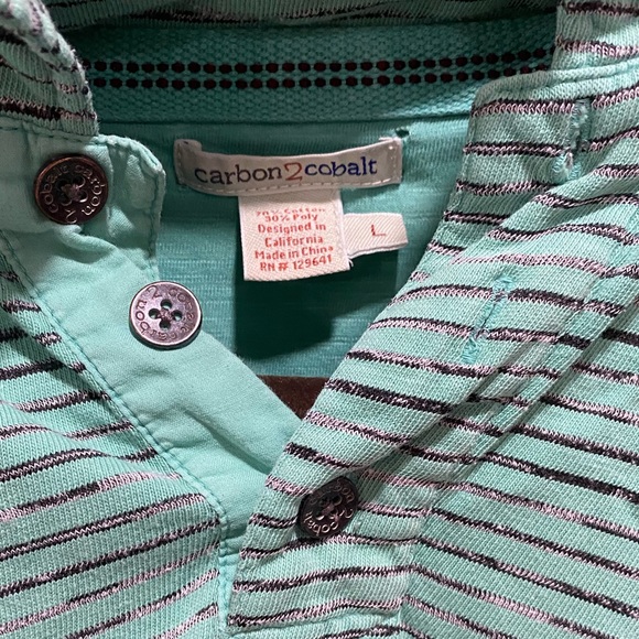 Sea foam green Carbon 2 Cobalt polo - Picture 3 of 3